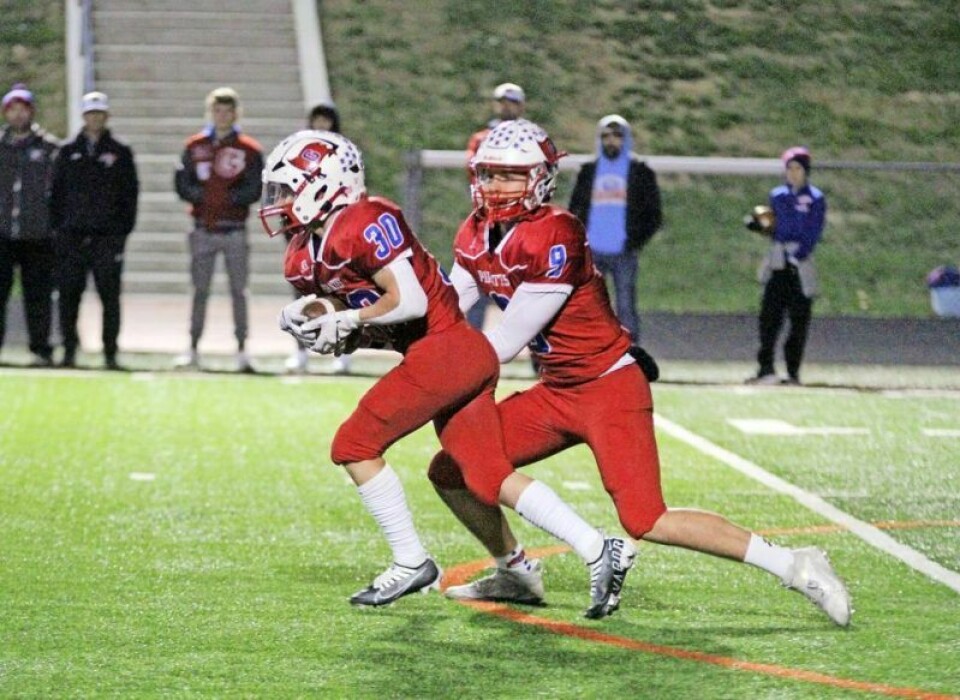 The Garaway Pirates have crushed opponents with both the running game of Dillon Soehnlen, 30, and the air attack of quarterback Brady Geibel (9) to earn the school’s first state Final Four playoff berth. Pirates magically turn playoff games from 4 quarters into 2