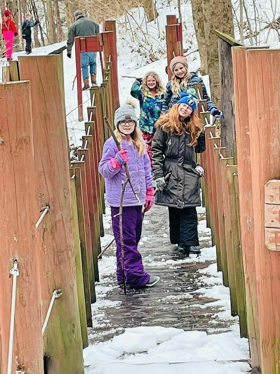 Last year local families participated in the annual winter hike. Winter hike is scheduled