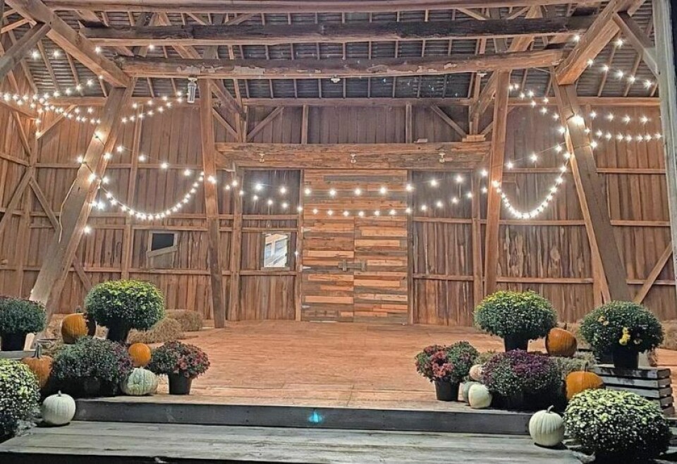The inside of the large barn facility at Second Creek is ideal for weddings, concerts, reunions and more. Second Creek kicking off its summer event schedule