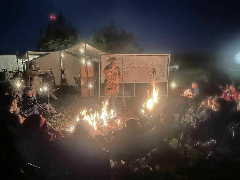 Steve Branan, who is portraying Paul Revere, tells the mesmerizing story of Revere’s daring trek. This was only one of many fun and educational moments that took place during the Fall 2024 Holmes County Camporee Oct. 10-12 at the Holmes County Home. Holmes County scouts create memories during camporee
