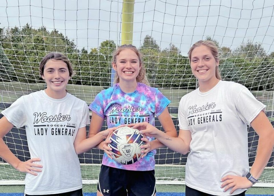 Wooster High girls soccer standouts Sydney Older, left, Gabi Signorino and Grace Kostohryz led the Generals to an unlikely OCC co-title. Late goal gives WHS share of OCC girls soccer crown