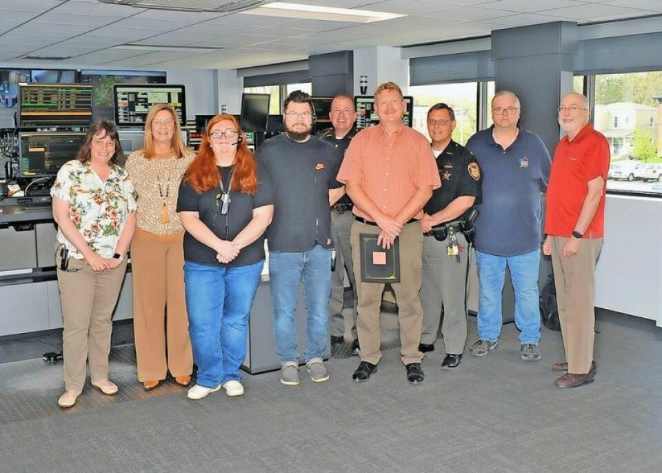 Officers from the Wayne County Sheriff’s Office and the Wayne County commissioners recently visited the 911 dispatch center to present a proclamation recognizing dispatchers’ work and dedication during National Public Safety Telecommunicators Week. Telecommunicators Week honors 911 dispatchers