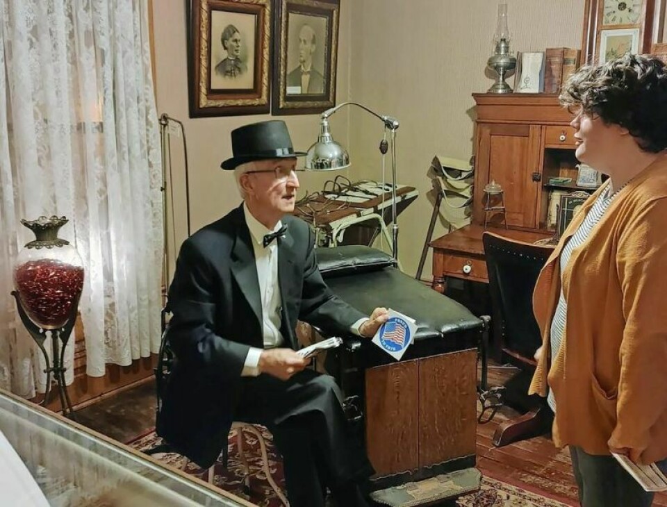 Chris Sieverdes as Dr. Robert Enos from the spring 2024 Clue game. The upcoming Holmes County Historical Society presentation of the event will take place Oct. 19, featuring some seedy Holmes County characters. HCHS offering a ‘wicked’ game of Clue