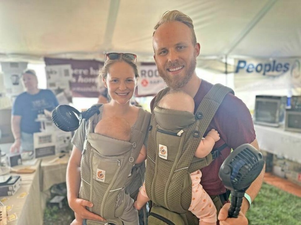 Jonathan and Allison Zins of Columbus brought their 8-month-old twins with them. They hope to move from a city lot to 5 acres soon. Seed to Spoon drew visitors interested in healthy lifestyle