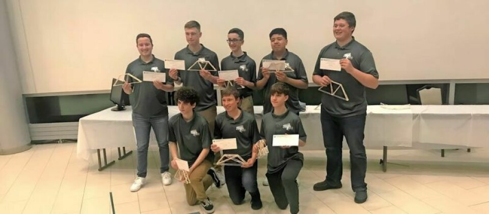 The top 10 contest winners were as follows: first-place Brady Miller, second-place Trinity Dreher, Jaron Smith, Miguel Mejia-Sica, Lake VanSickle, Carson Roberson, Andrew Osborn, Micah Maize, Chase Daniel and Cody Conrad. High school students showcase engineering skills
