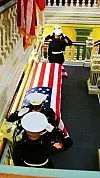 Fallen Marine Lance Cpl. Clore lay in state in the 'People's House' as his sacrifice is honored