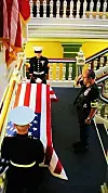 Fallen Marine Lance Cpl. Clore lay in state in the 'People's House' as his sacrifice is honored