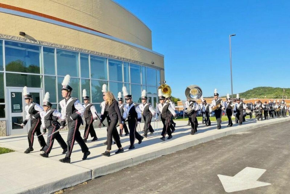 The Tusky Valley band marched in to open the dedication of the new Middle-High School. Tuscarawas Valley opens new Middle-High School