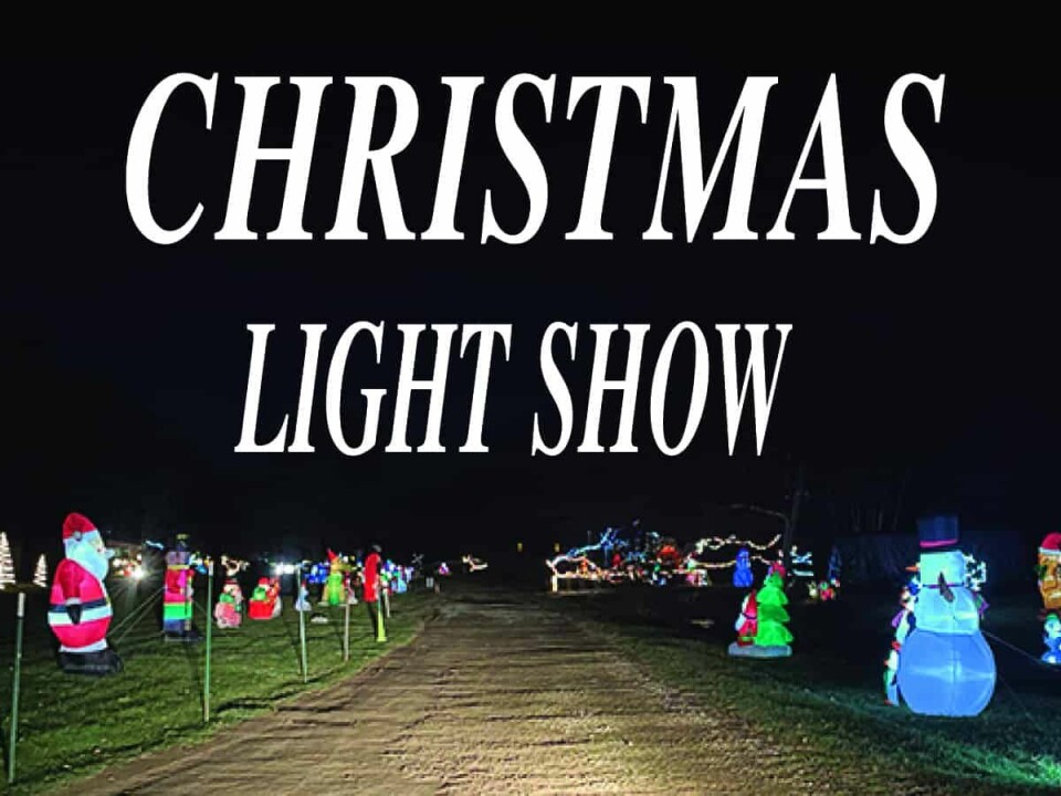 A1 Twin Valley Campgrounds is offering a drive-thru light display featuring approximately 90 blow-up decorations along with various lights. The photo above shows a small section of the display.
