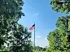 Fort Laurens raises a new custom-made Betsy Ross flag