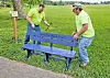 New benches at Kinney made from plastic bags