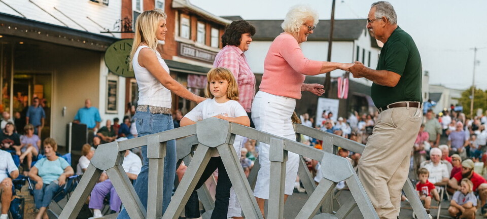 Bridge replica used for Dancing on the Bridge in Malvern 20 years ago
